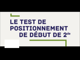 Tests de positionnement des élèves de classes de seconde